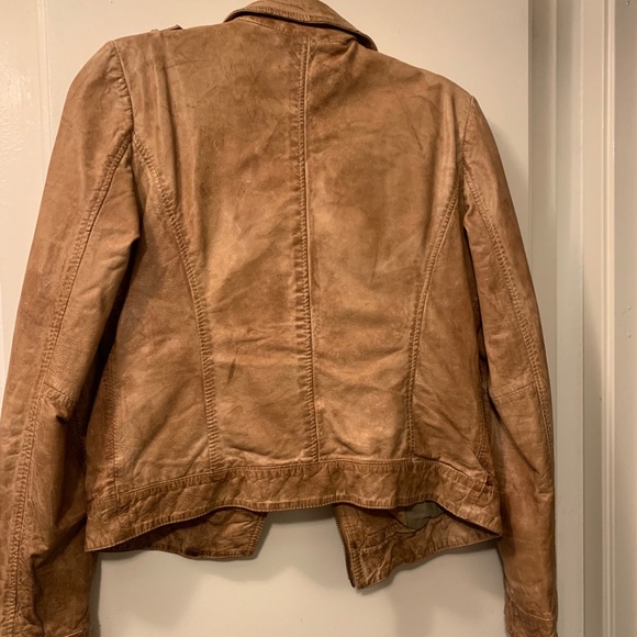 Michael Kors Tan Leather Jacket - Picture 2 of 3